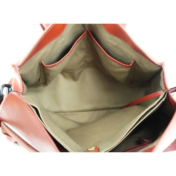 KELSI DAGGER BROOKLYN RED GENUINE LEATHER SUEDE SATCHEL SHOULDER BAG XBODY PURSE - Picture 9 of 12